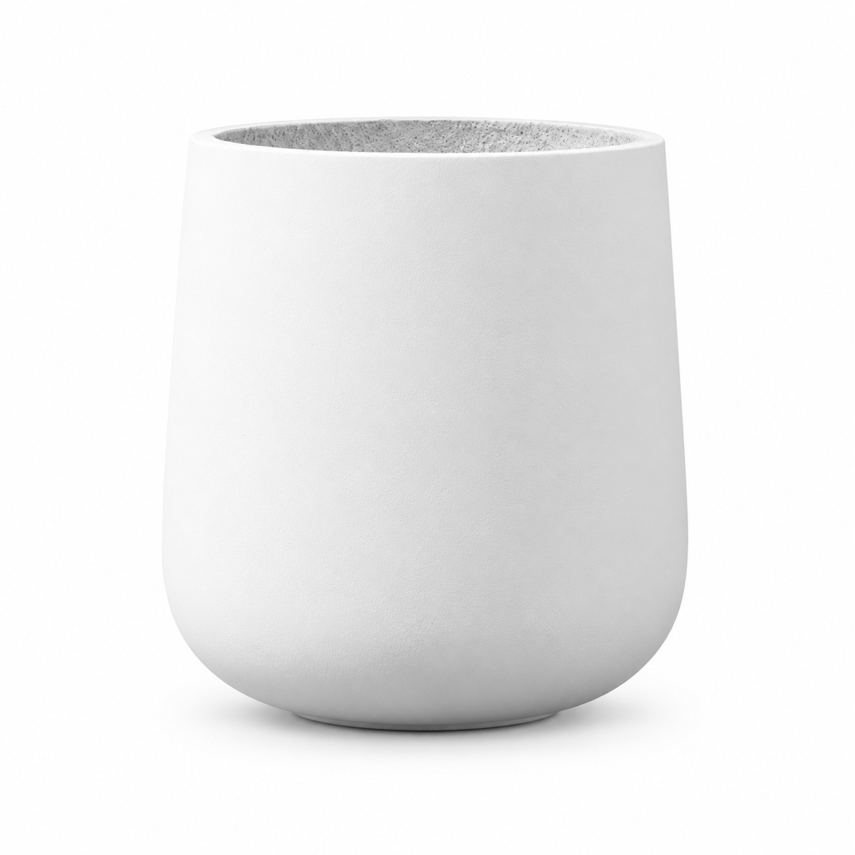White Round Planter