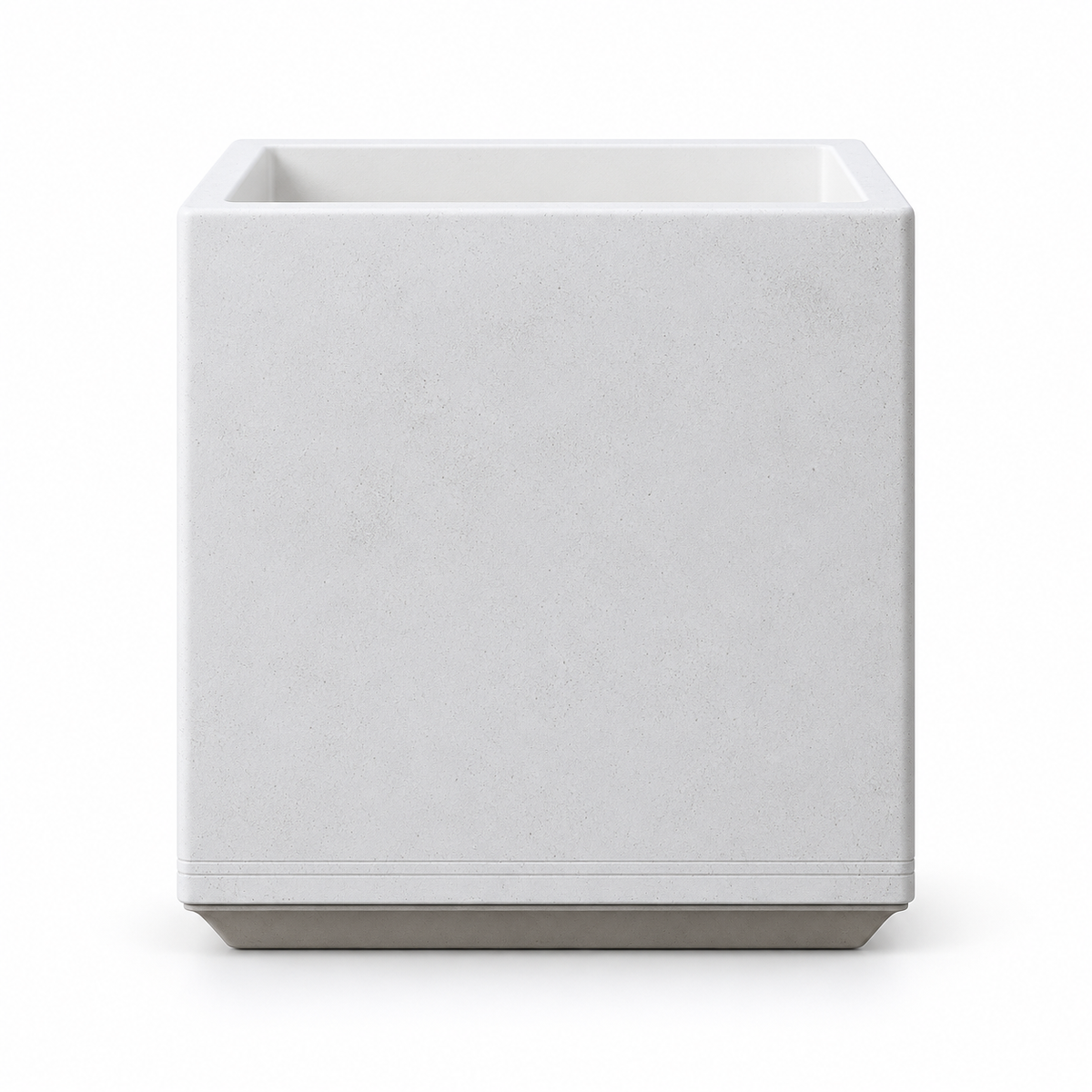 White Square Planter